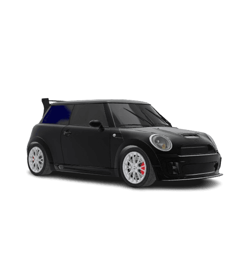 黑色的 Mini Cooper